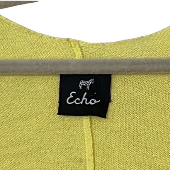 Echo Bright Yellow Shawl Wrap Shrug Poncho - Picture 2 of 3